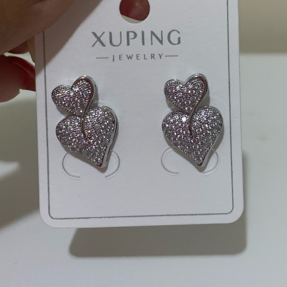 Heart shape Silver earrings - Picture 3 of 3